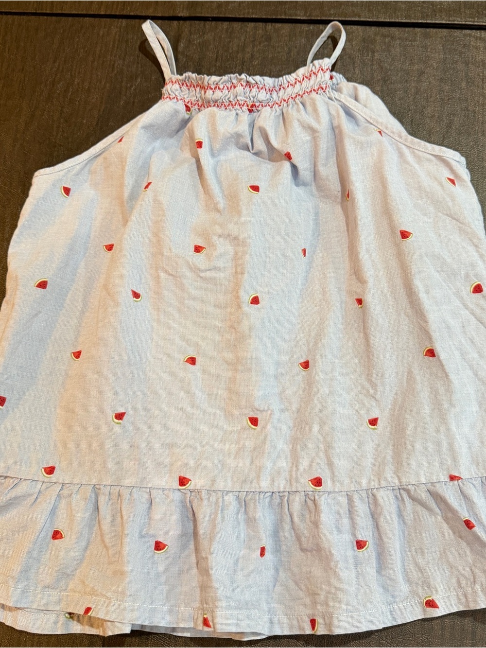 OshKosh B'gosh Light Blue with Watermelon Print Tank Top Size 14